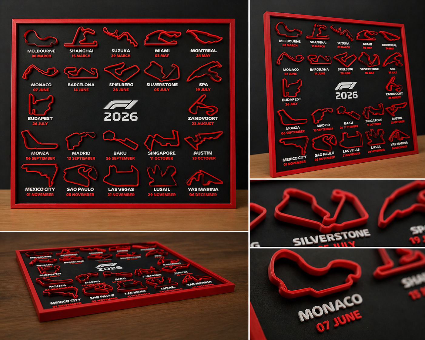 F1 2026 Circuit Map Wall Art โ Premium Track Collection