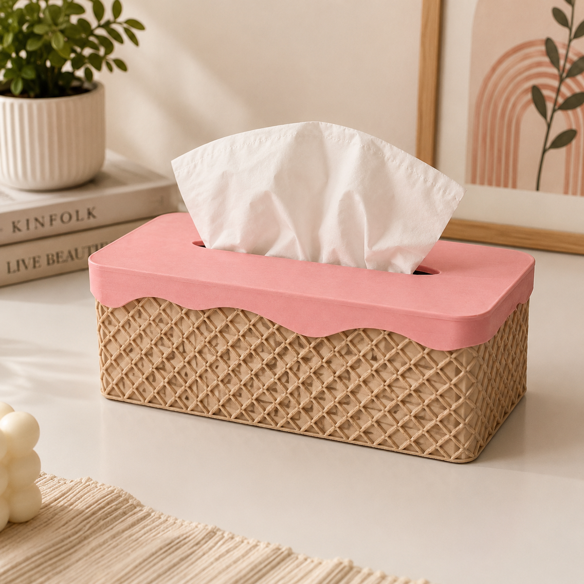 Ice Cream Drip Tissue Box Cover