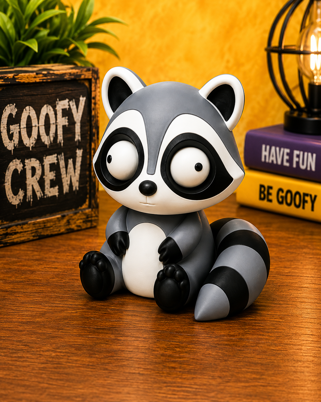 Bandit the Raccoon – Goofy Crew Movable Eyes