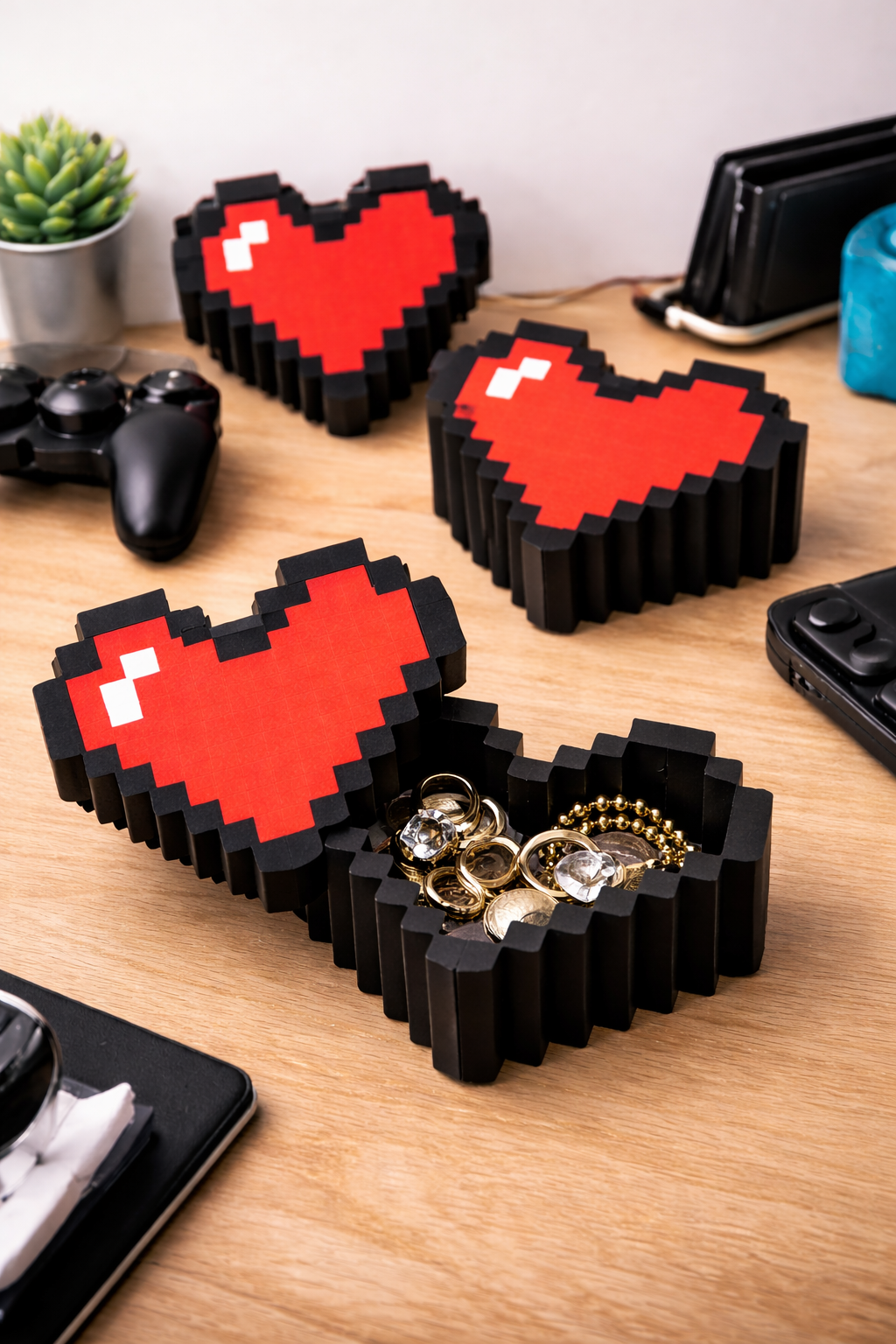 ❤️ Pixel Heart Storage Box