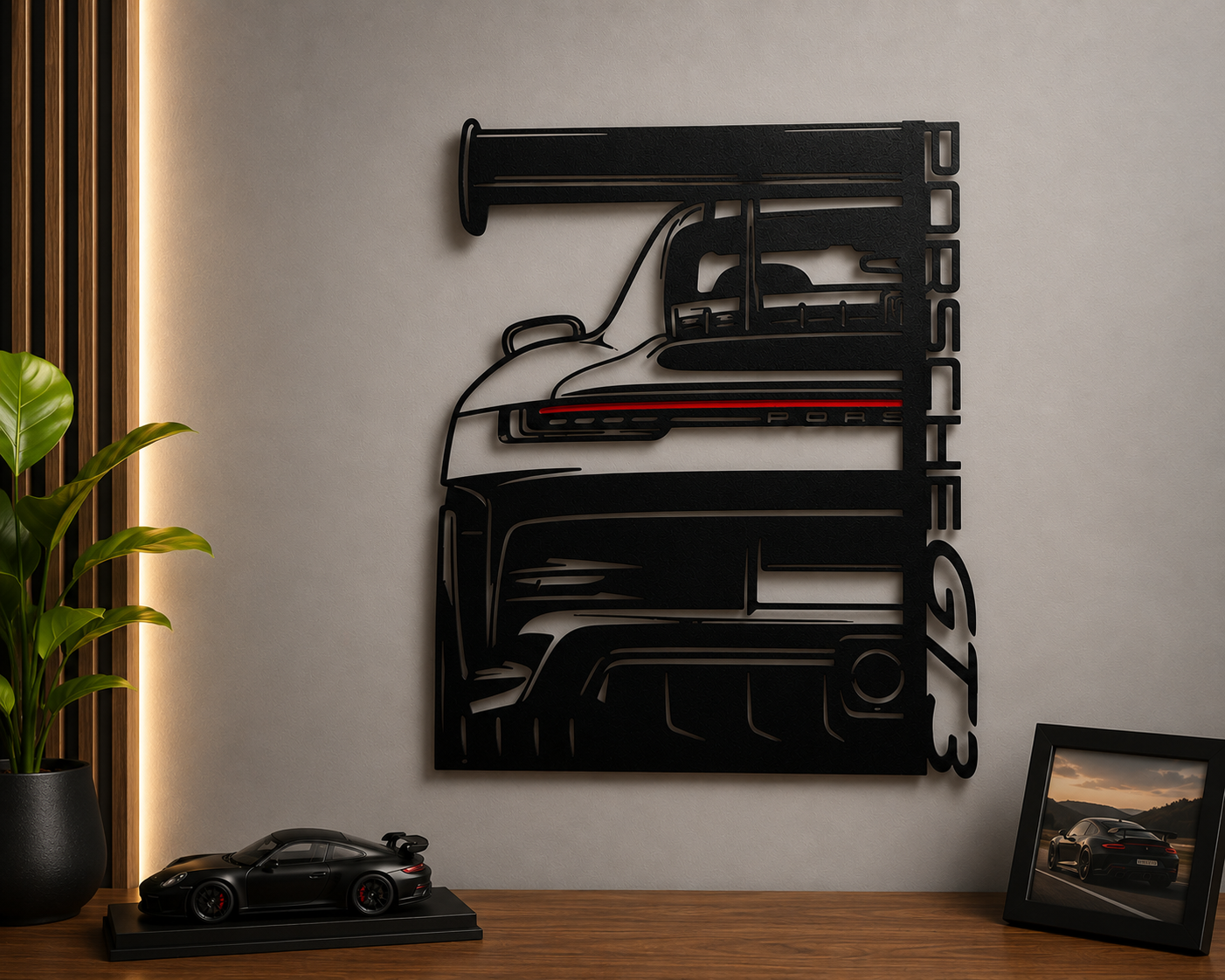 Porsche 911 GT3 Silhouette Wall Art