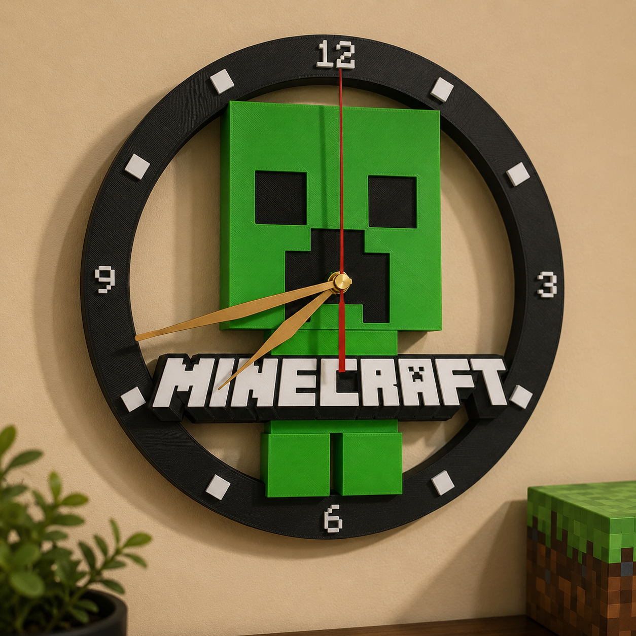 Creeper Wall Clock