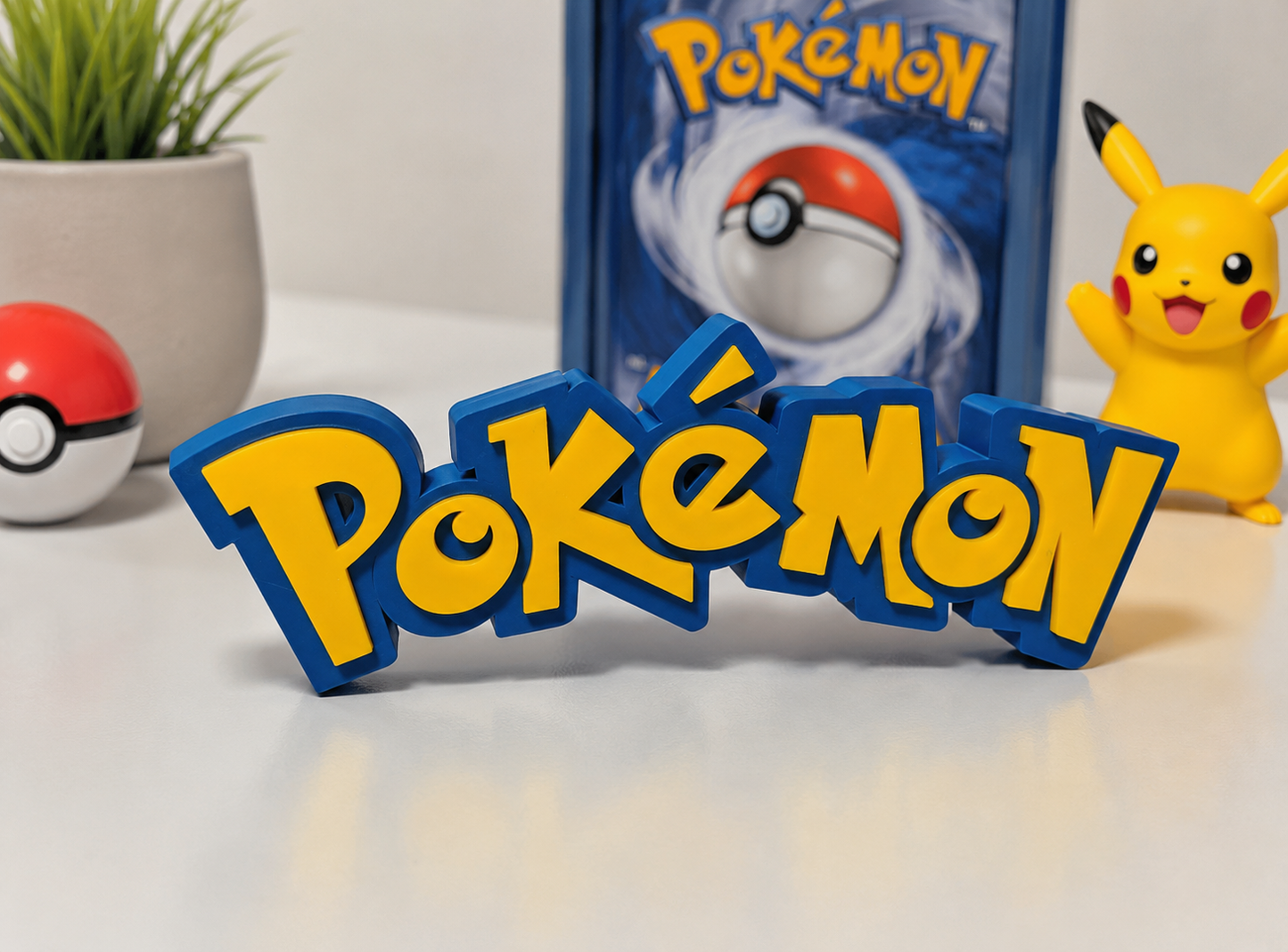 Pokémon Logo 3D Desk Sign