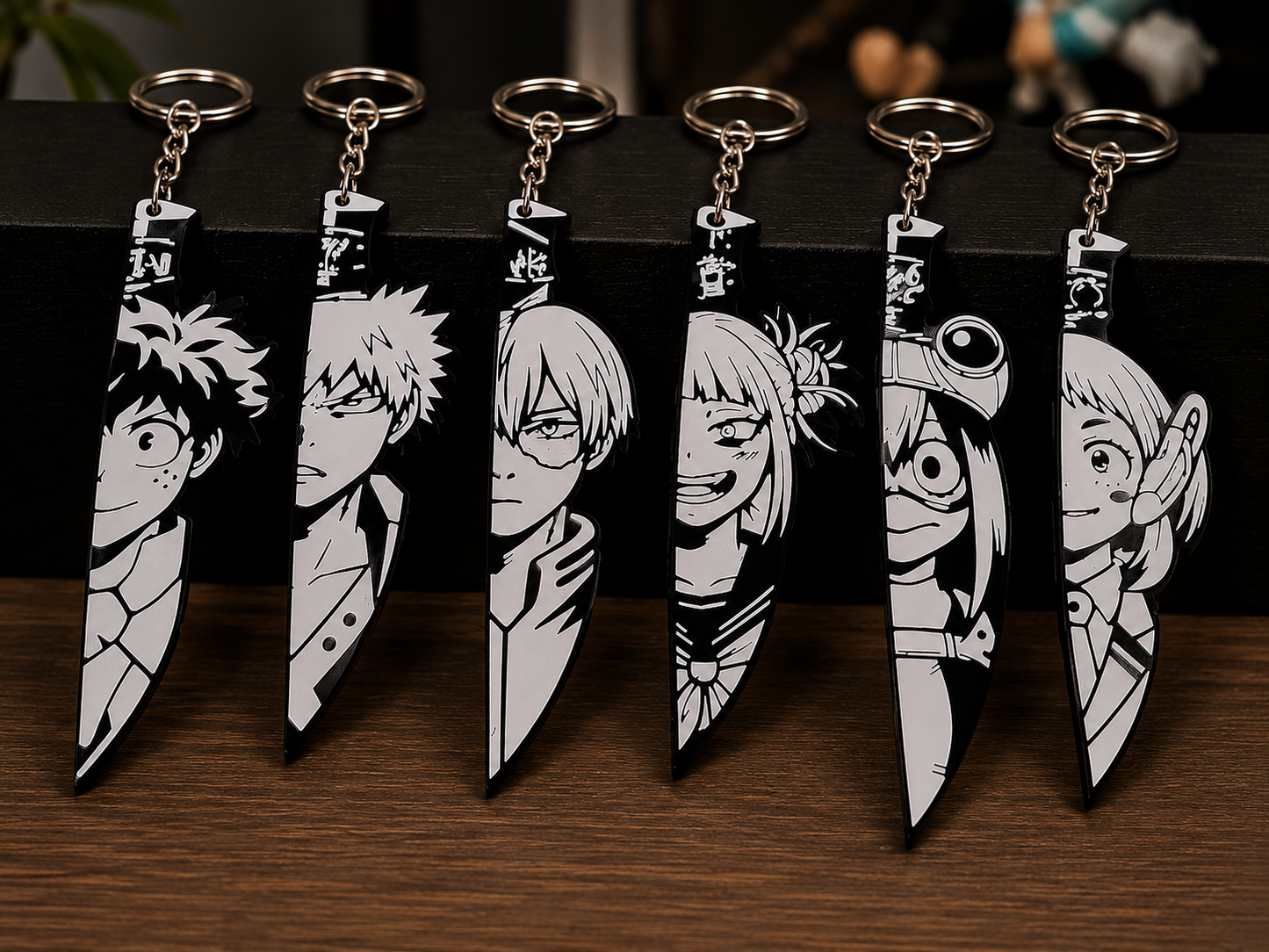 My Hero Academia Character Blade Keychains | 3D Printed Anime Keychain