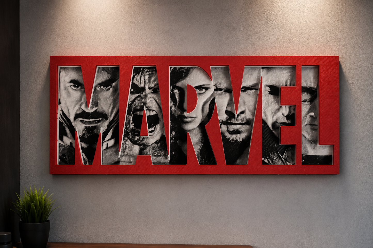 Marvel Heroes 3D Wall Sign | Superhero Wall Decor