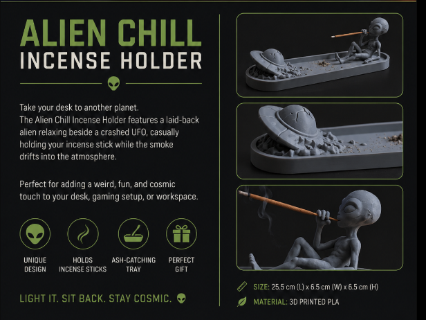 Alien Chill Incense Holder