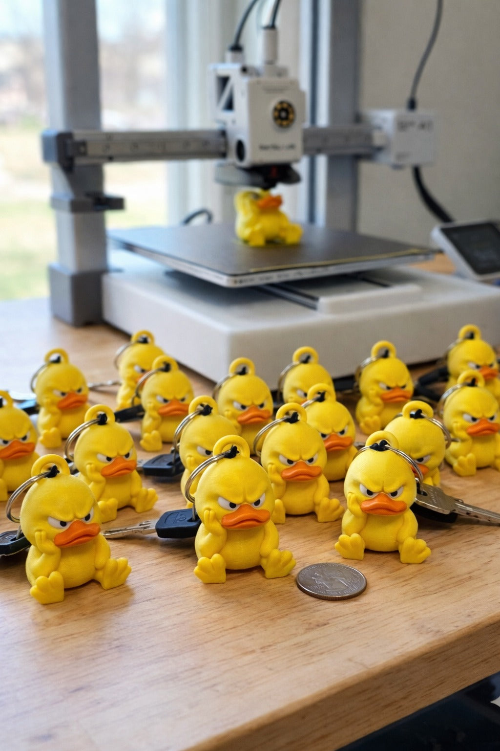 Grumpy Duck Keychain