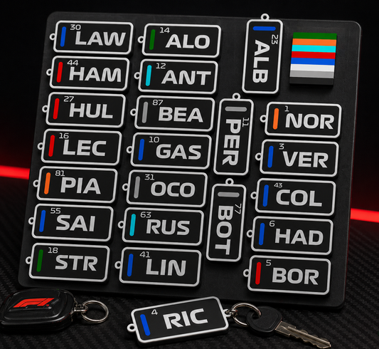 Grid Tags – F1 Driver Keychain Collection