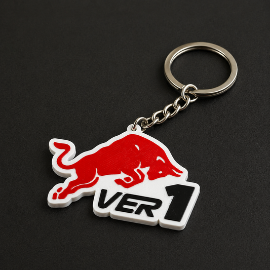 Max Verstappen Red Bull Keychain – 3D Printed Edition