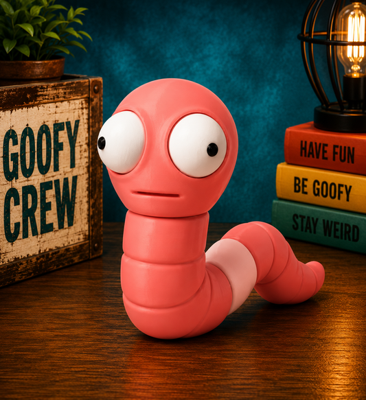 Wiggly the Worm – Goofy Crew Movable Eyes