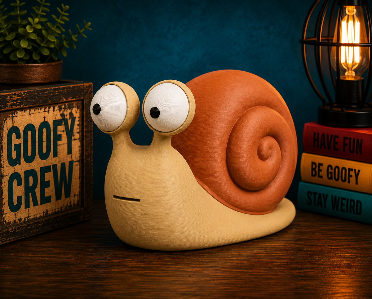 Sheldon the Snail – Goofy Crew Movable Eyes