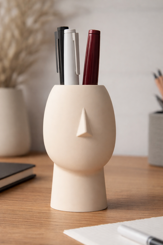 Minimal Face Pen Holder