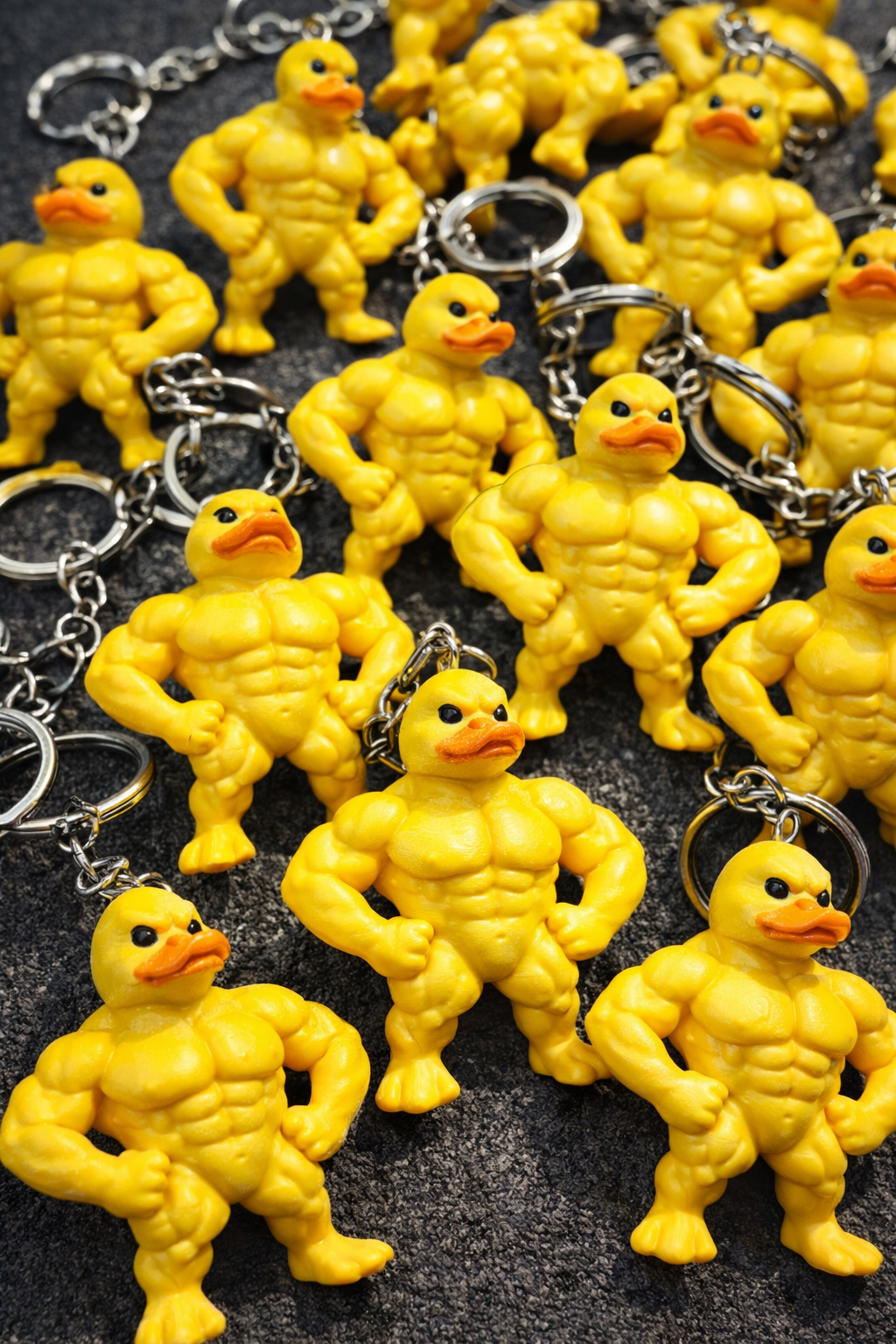 Buff Duck Keychain – Muscle Duck Gym Edition