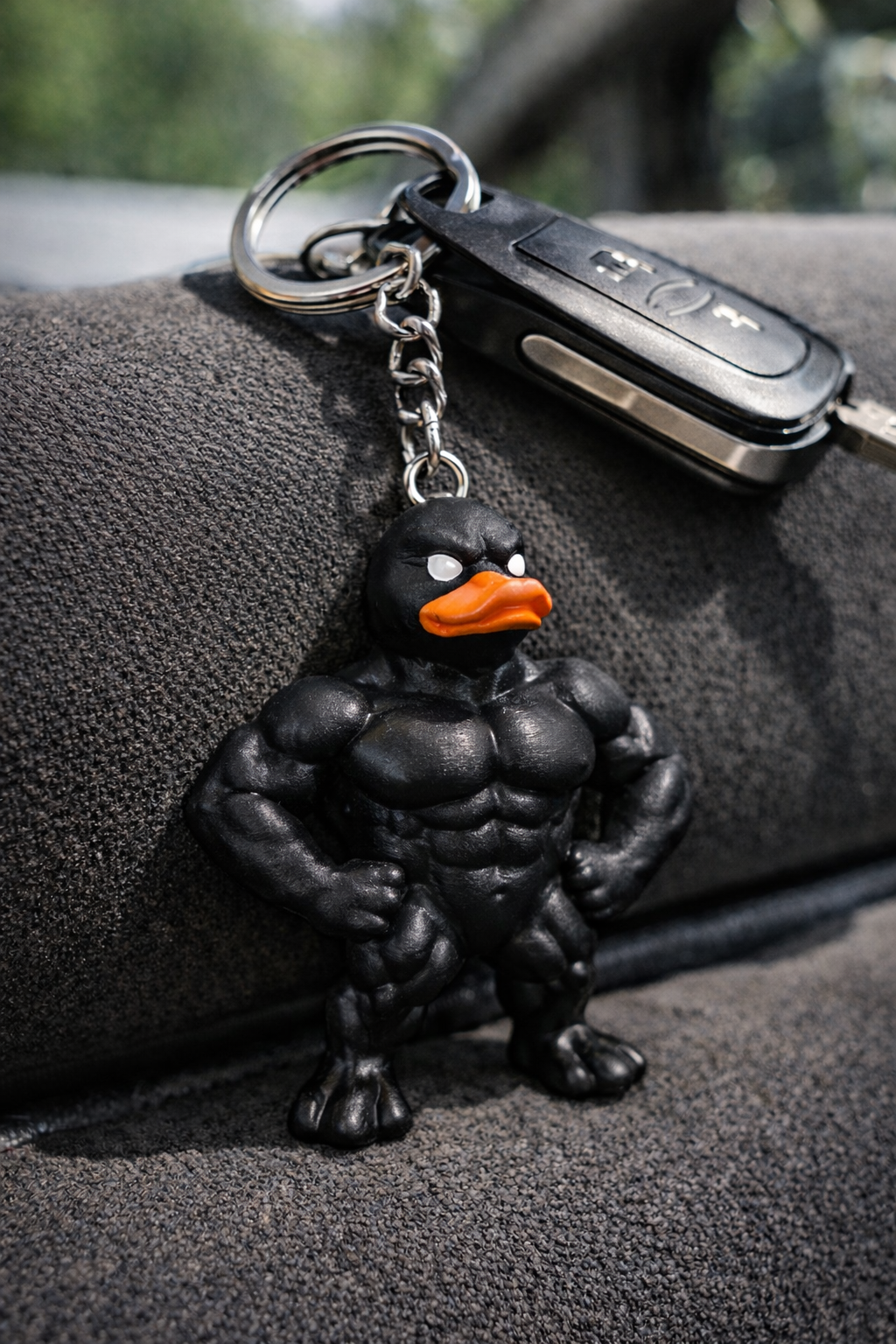 Buff Duck Keychain – Muscle Duck Gym Edition