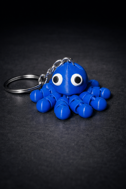 Flexi Octopus Keychain – Articulated 3D Printed Mini Octo