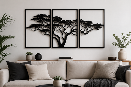 Serenity Tree Triptych Wall Art