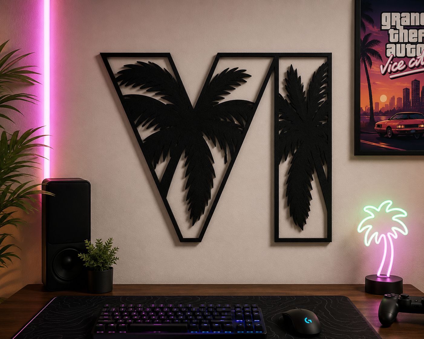Vice City VI Wall Art