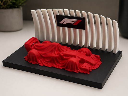 F1 Unveiled – Covered Formula Car Display