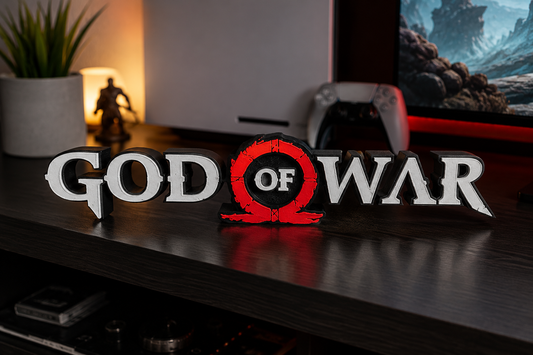 God of War Desk Sign