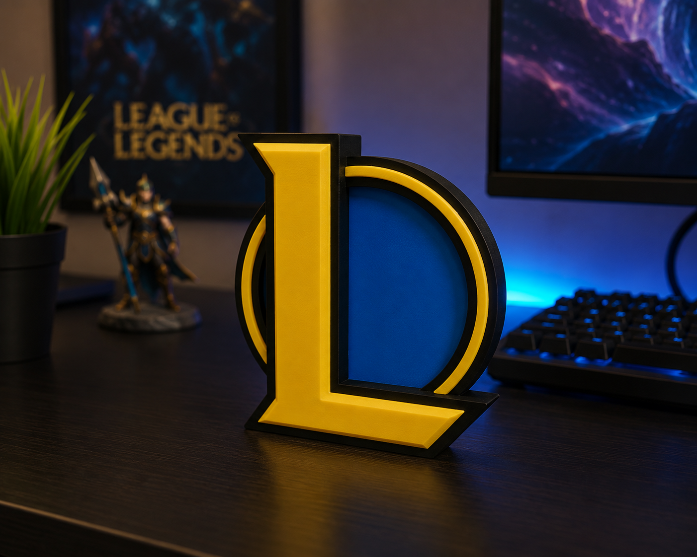 League of Legends Logo Desk Sign
