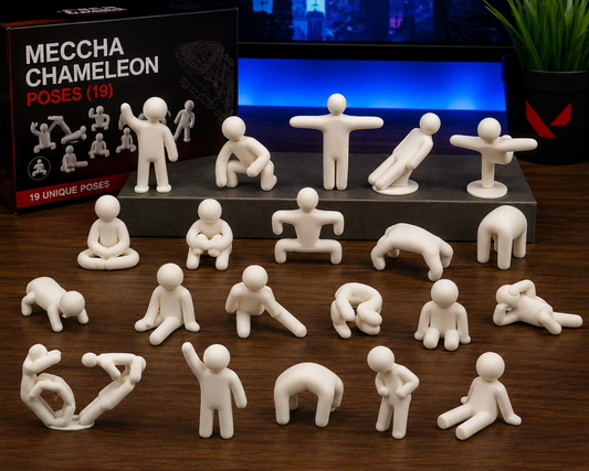 Meccha Chameleon Pose Figures | 19-Pose Set