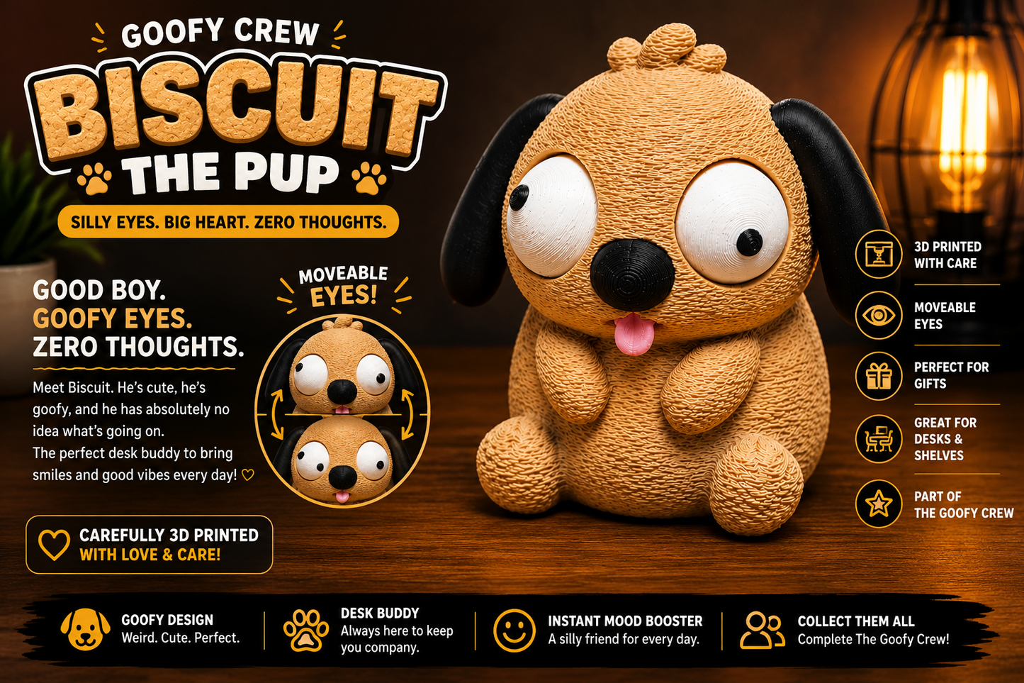 Biscuit the Pup – Goofy Crew Movable Eyes