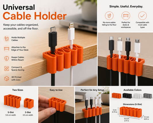 Universal Desk Cable Holder