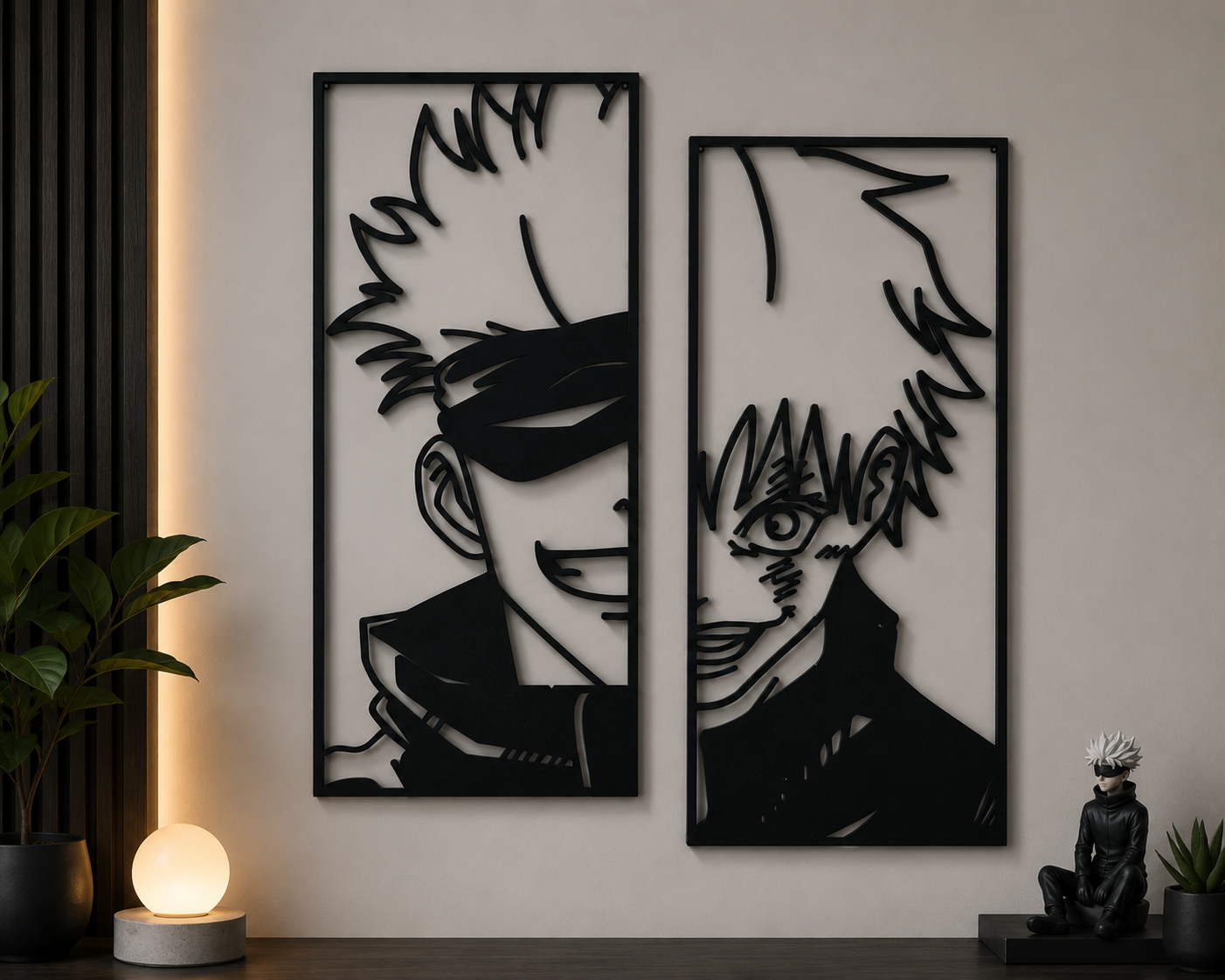 Satoru Gojo Split Wall Art | Anime Wall Decor