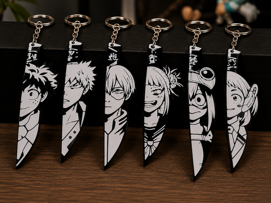 My Hero Academia Character Blade Keychains | 3D Printed Anime Keychain