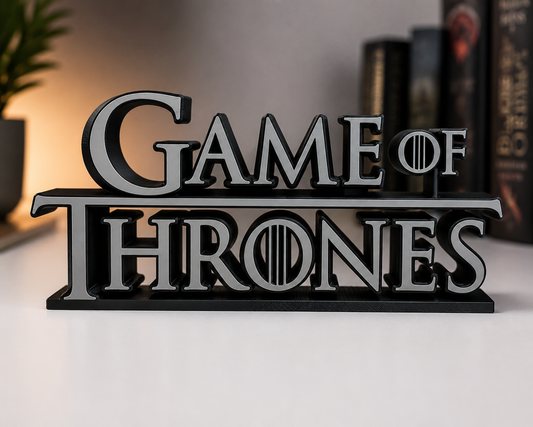 Game of Thrones 3D Logo Sign | Fantasy Desk & Shelf Decor