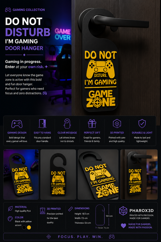 Do Not Disturb – I'm Gaming Door Hanger