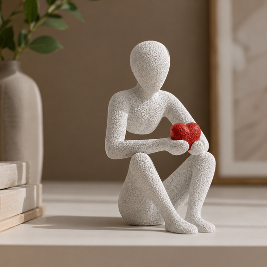 Holding Heart Decorative Sculpture