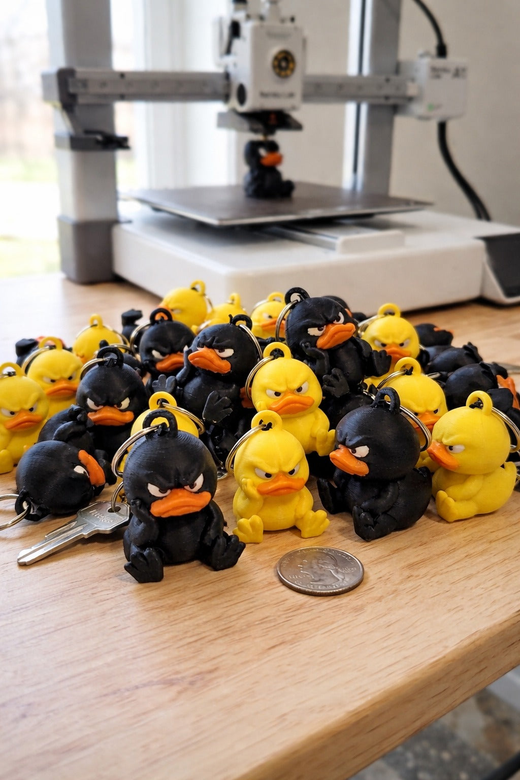 Grumpy Duck Keychain